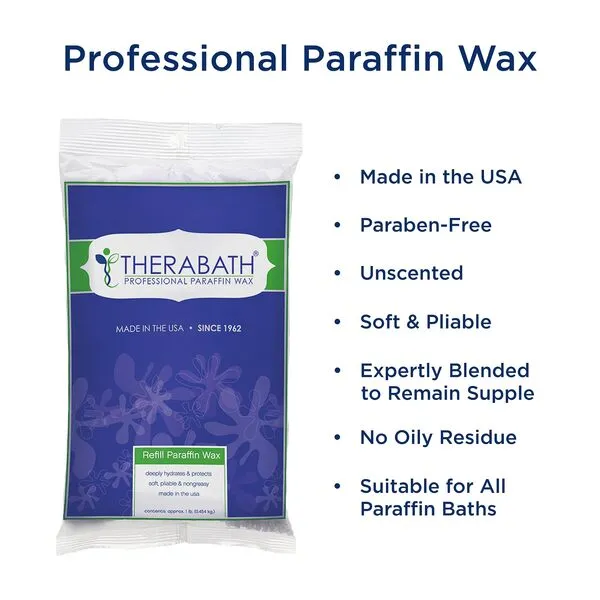 Therabath Paraffin Wax Refill - Use to Relieve Arthritis Pain and Stiff Muscles - Deeply Hydrates and Protects – 6lb ScentFree - Made in USA