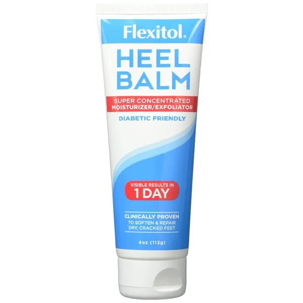 Flexitol Heel Balm 4 Oz Tube (Pack of 2), Rich Moisturizing & Exfoliating Foot Cream. Fast Relief of Rough, Dry & Cracked Skin on Heels/Feet. For Daily Use and Pedicures. Diabetic Safe and Effective