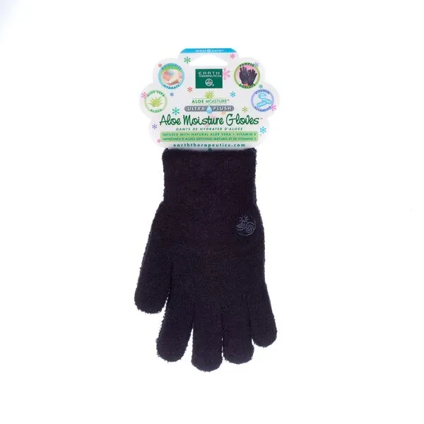 Earth Therapeutics Aloe Infused Gloves - Black Black