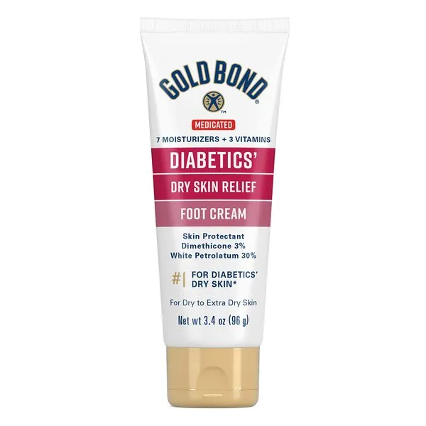 Gold Bond Ultimate Diabetics' Dry Skin Relief Foot Cream 3.4 oz., Soothes Skin Discomfort