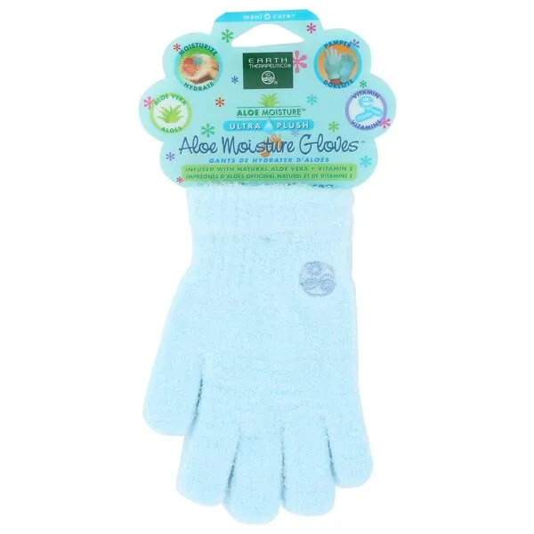 Earth Therapeutics Blue Aloe Infused Gloves, 1 EA