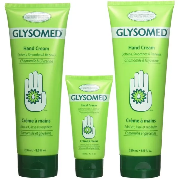 Glysomed Hand Cream Combo 3 Pack (2 X Large Tube 8.5 Fl Oz + 1 X Purse Size 1.7 Fl Oz)