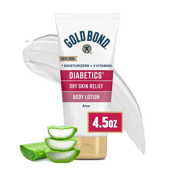 Gold Bond Diabetics' Dry Skin Relief Body Lotion, 4.5 oz., With Aloe to Moisturize & Soothe