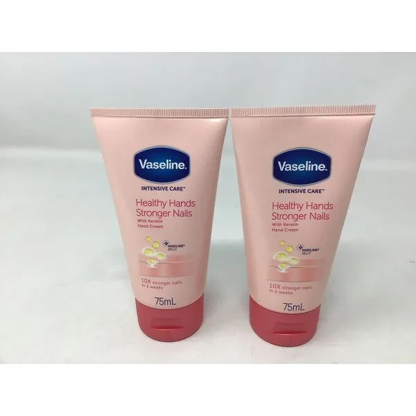 Vaseline Intensive Care Healthy Hands + Stronger Nails Hand Cream 75Ml - Pack of 2