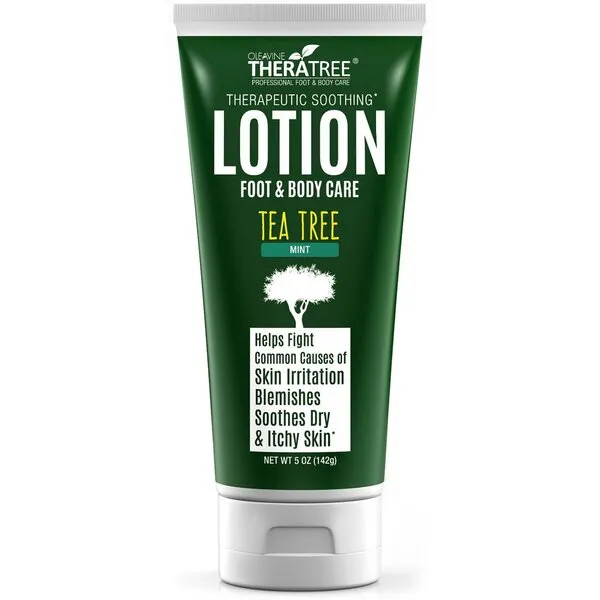 Oleavine Tea Tree Oil Lotion with Neem Oil for Foot & Body - Helps Soothe Skin Irritation and Fight Body Odor TheraTree