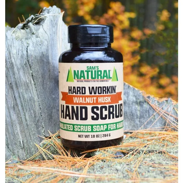 Sam's Natural Hard Workin' Walnut Hand Scrub 10 oz - Hand Scrub Soap - Natural - Vegan and Cruelty Free - America's Favorite