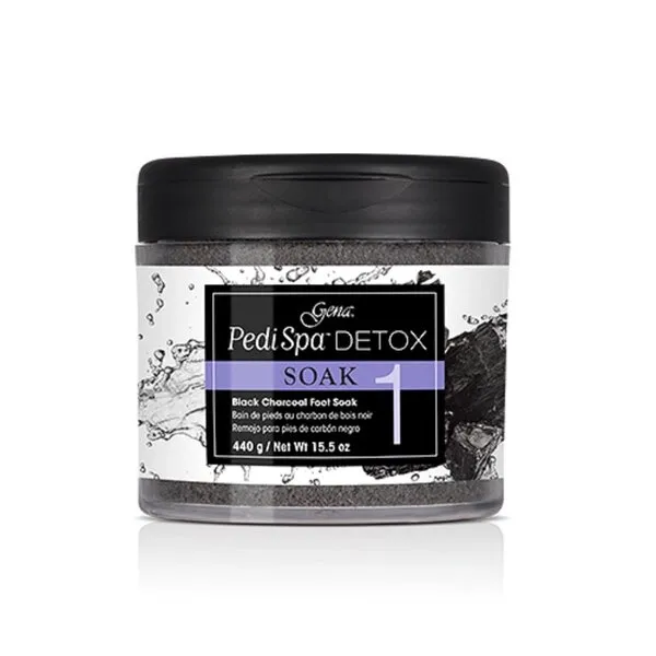 Gena Pedi Spa Detox Black Charcoal Soak 15.5 oz