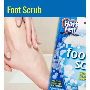 HartFelt Foot Scrub Exfoliating Skin Care Sponge Pad, Made in USA, Smooth Heals and Toes for Pedicure Feel, 6 Count