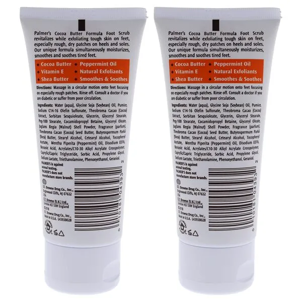 Palmers Cocoa Butter Foot Magic Scrub 2.1 Ounce (62ml) (2 Pack)