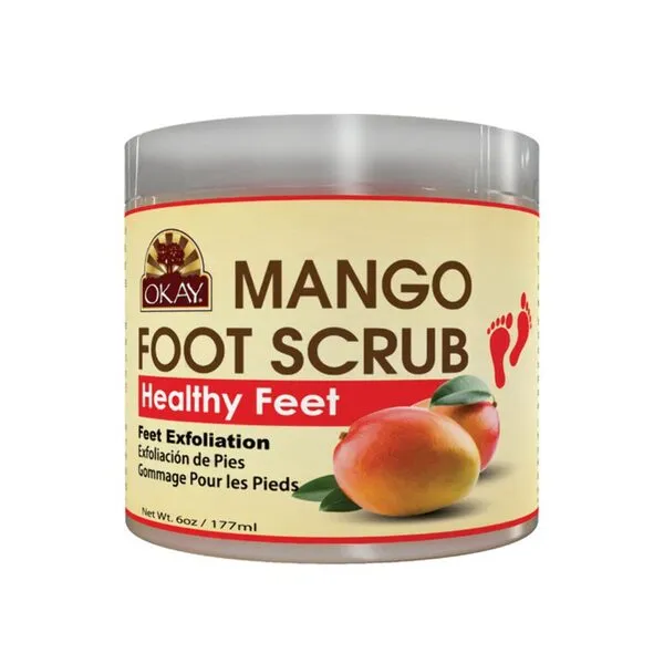 OKAY **ALL NATURAL** Mango Butter Foot Scrub 6oz / 177ml