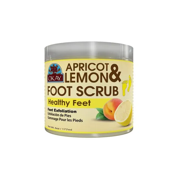 OKAY Apricot and Lemon Foot Scrub 6oz / 177ml