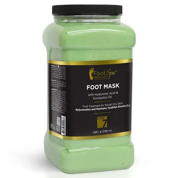 FOOT SPA - Cream Mask for foot, 128 Oz With Peppermint and Eucalyptus Oil - Pedicure Massage for Tired Feet and Body, Hydrating, Fresh Skin - Infused with Hyaluronic Acid, Amino Acids, Panthenol