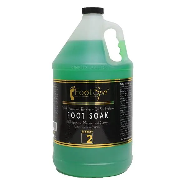 FOOT SPA - Foot Soak - Cleanses, Softens, and Refreshes - Made With Eucalyptus & Peppermint Oil - 128 Oz Gallon - Bulk, Refill Gallon