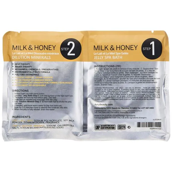 AvryBeauty Gel-Ohh Jelly Spa - Milk & Honey, 1 ct.