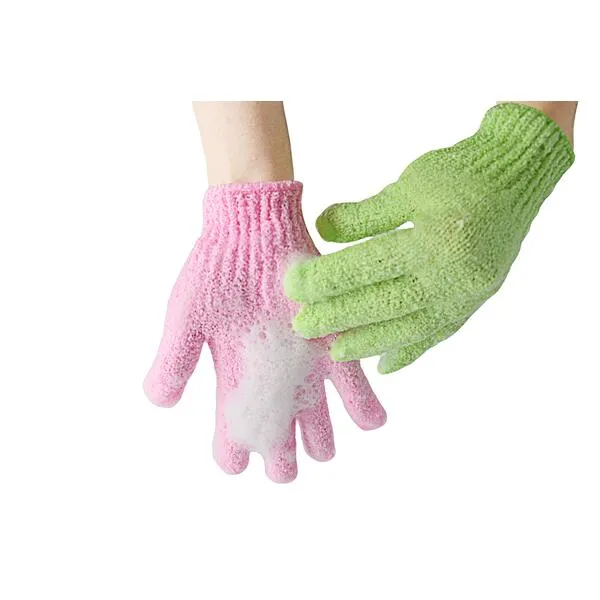 Exfoliating Gloves 10PCS Bath Gloves 5 Pairs, Natural Mitts Gloves for Men and Women Use,Shower Gloves Body Spa Makes Skin Soft and Healthy (AOLANS)