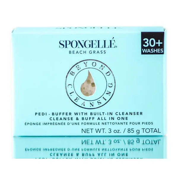 SPONGELLÉ Pedi-Buffer - Cleanse, Exfoliate & Polish Feet - Beach Grass