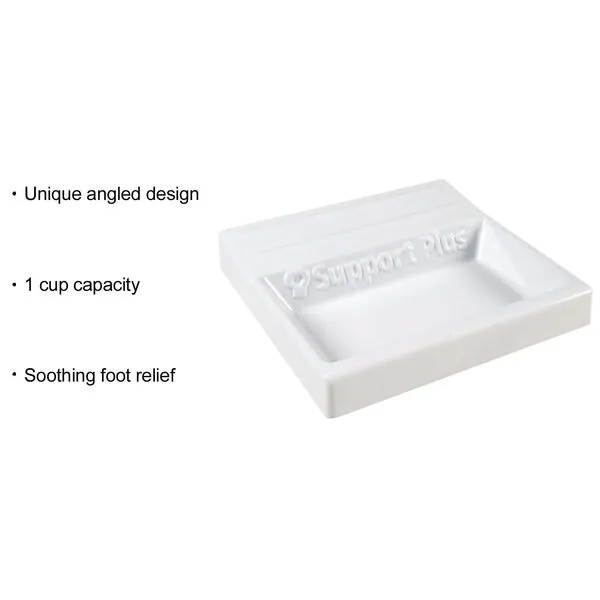 Support Plus Foot Soak Tray - Shallow Home Pedicure Foot Spa Nail Soaking Bowl, Foot Care Wash Basin