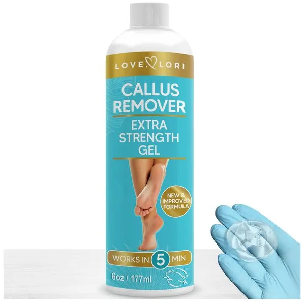 Foot Callus Remover Liquid (6oz) - Callus Remover for Feet - Calloused Feet Remover for Pedicure Supplies, Pedicure Kit - Foot Peel Callus Shaver for Feet by Love Lori 