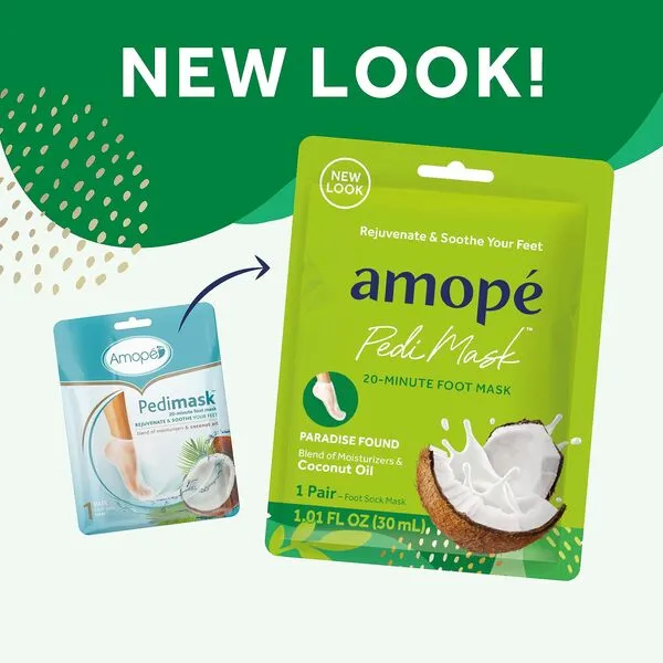 Amopé PediMask 20-Minute Foot Mask - Paradise Found with Coconut Oil