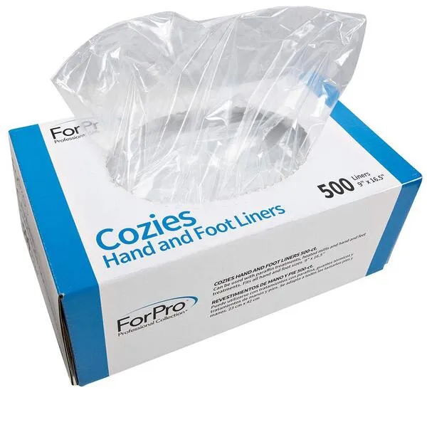 ForPro Cozies Hand and Foot Liners, Paraffin Wax Liners for Hands and Feet, Heated Mitts and Booties, 500-Count