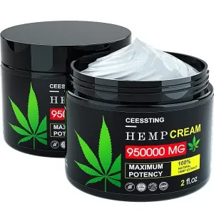 ENVISHA 2 Pack Hemp Cream by Ceessting - For Men and Women - Hydrating and Moisturizing for Skin - 4 oz