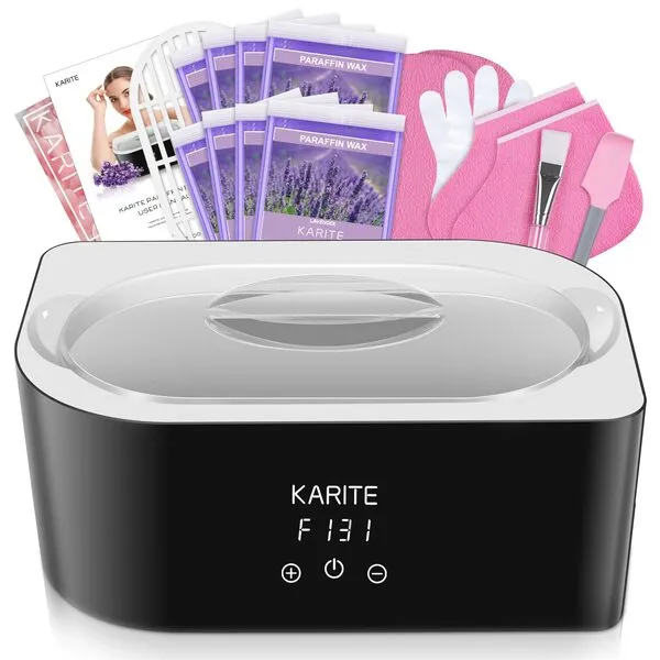 Paraffin Wax Machine for Hand and Feet - Karite Paraffin Wax Bath 4000ml Paraffin Wax Warmer Moisturizing Kit Auto-time and Keep Warm Paraffin Hand Wax Machine for Arthritis