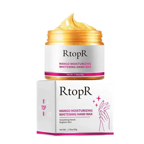 RtopR Hands Care Paraffin Moisturizing Peel off Hand Wax Mask Hydrating Exfoliating Nourish Whitening Skin 1.75Oz/50G