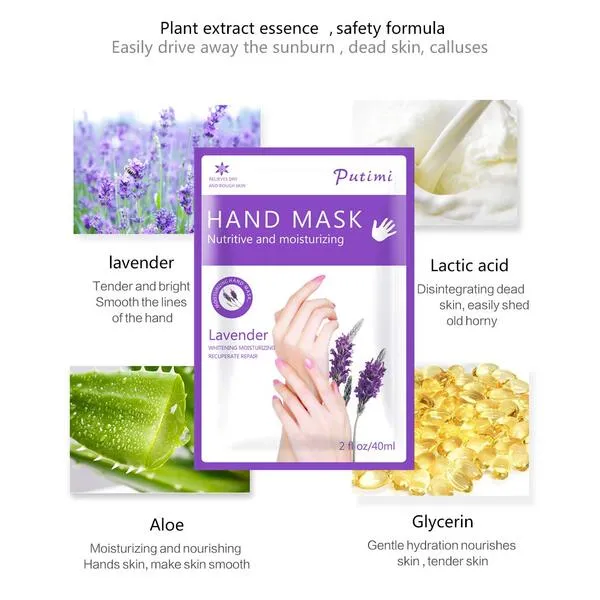 Hand Mask, Hand Peel Mask 5 Pack, Moisturizing Gloves, Hand Treatment Mask, Moisture Enhancing Gloves for Dry Hands, Moisturizes Rough Skin for Women or Men1