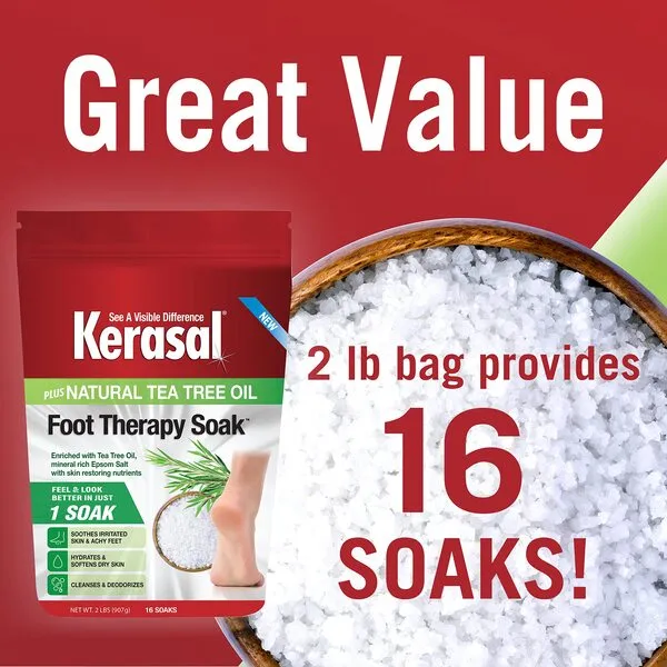 Kerasal Foot Therapy Soak, Foot Soak for Achy, Tired and Dry Feet, 2 lbs