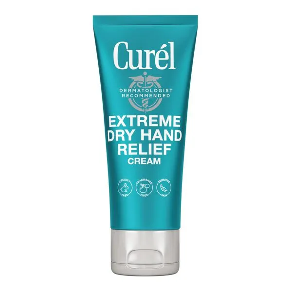 Curél Extreme Dry Hand Dryness Relief, Travel Size Hand Cream, Easily Absorbed Hand Cream for Long-Lasting Relief after Washing Hands, with Eucalyptus Extract, 3 Ounces