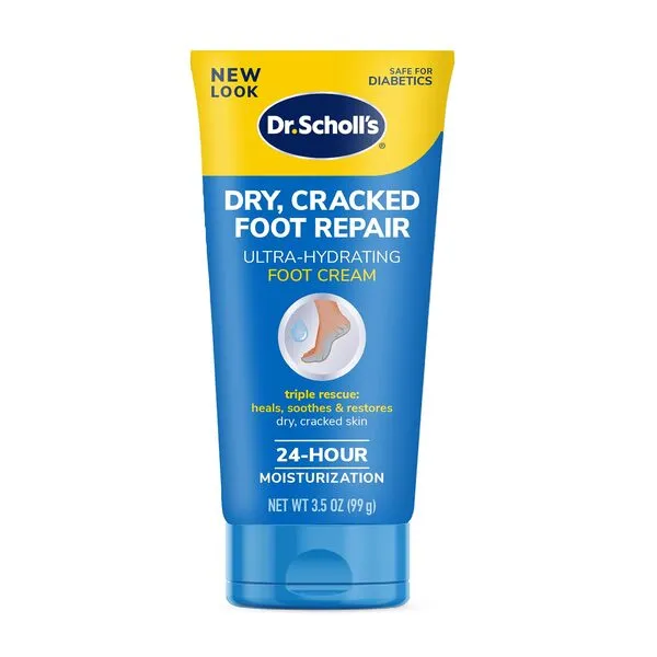 Dr. Scholl's Dry, Cracked Foot Repair Ultra Hydrating Foot Cream, 3.5 oz Lotion with 25% Urea, Heel Repair, Foot Care Heals for Healthy Looking Feet, Epsom Salt Soothes, Safe for Diabetics