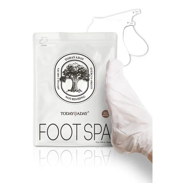 Todayaday Moisturizing Foot Mask for Dry Cracked Feet 5 Pairs | At Home Foot Spa Kit | Foot Gloves that Remove Dead Skin | Pedicure Supplies & Foot Care Products | Foot Care for Women & Men - Callus Remover