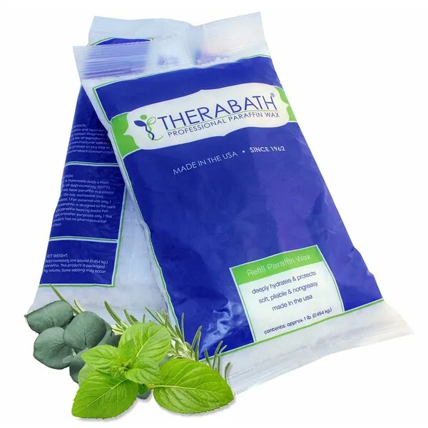 Therabath WR Medical Refill Paraffin 6lb Heat Therapy Refill Bags - 6 1lb Eucalyptus Rosemary Mint Beads