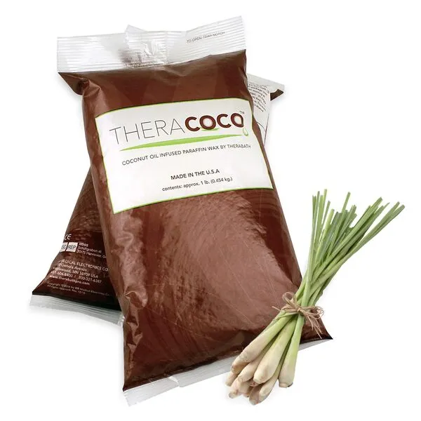 Therabath TheraCOCO Paraffin Wax Refills - Wax Beads - Use to Relieve Arthritis Discomfort and Stiff Muscles - Moisturizing Paraffin Wax with Coconut Oil - Lemongrass, 6 lbs - Made in USA