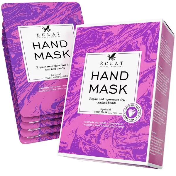 𝗪𝗜𝗡𝗡𝗘𝗥 𝟮𝟬𝟮𝟯* Hand Mask Gloves with Shea Butter, Moisturizing Gloves for Dry Hands, Hydrating and Regenerates Dead Skin, Hand Care, Safe for All Skin Types, Vegan & Fragrance Free, 5 Pairs