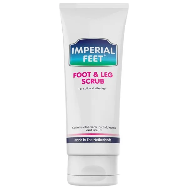 Imperial Feet Foot & Leg Scrub | Exfoliate, Hydrate, Relieve Itching | Orchid, Jasmine, Urea, Glycerin for Radiant, Softened Skin | Anti-Aging & Revitalizing Effects | Pedicure Kit Essential