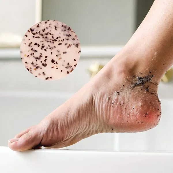 Bare August Foot Scrub - Pure & Natural Exfoliating Treatment - Soothes Skin, Softens Calluses, Eases Dry Cracks, Removes Dead Skin For Soft, Smooth Feet - Pedicure Care For Women & Men - 3.4 fl oz