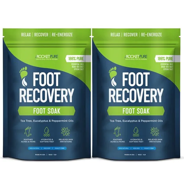 Natural Tea Tree Foot Soak Salts for Foot Recovery - Epsom Salt Foot Soak, Foot Bath Soak, Foot Salt Soak - Pedicure Foot Soak, Foot Spa Soak, Foot Soak for Dry Cracked Feet, Athletes Foot Soak