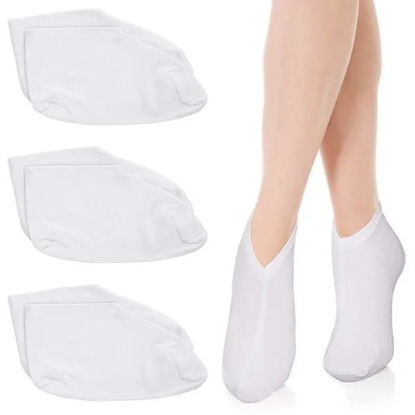 Sibba 3 Pairs Moisturizing Socks Overnight, Cosmetic Moisturizing Socks for Women and Men, Lotion Moisturizing Socks Spa Overnight Absorbing for Dry Cracked Feet