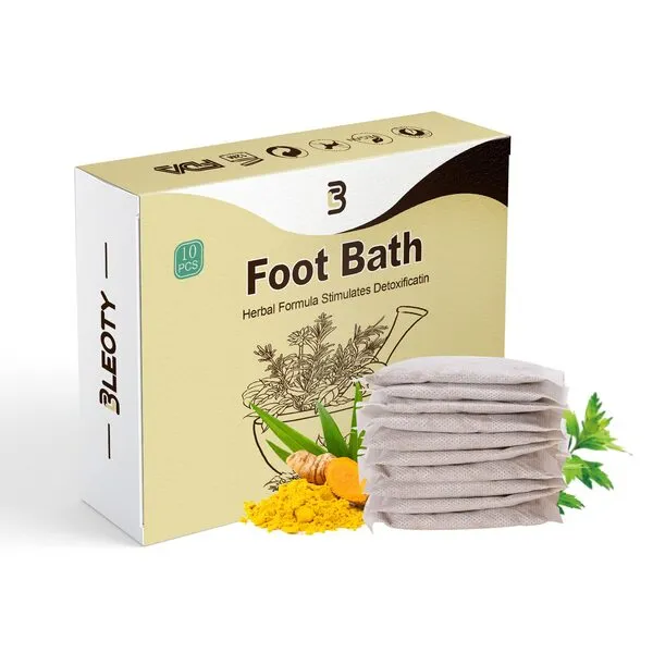 Herbal Foot Soak, Lymphatic Drainage Ginger Foot Soak, 10PCS Natural Herb Foot Soak, Ginger Foot Bath Bag for Muscle Relief, Improve Sleep, Relieve Stress, Muscle Pain, Joint Soreness, Tired Feet, Softens Calluses