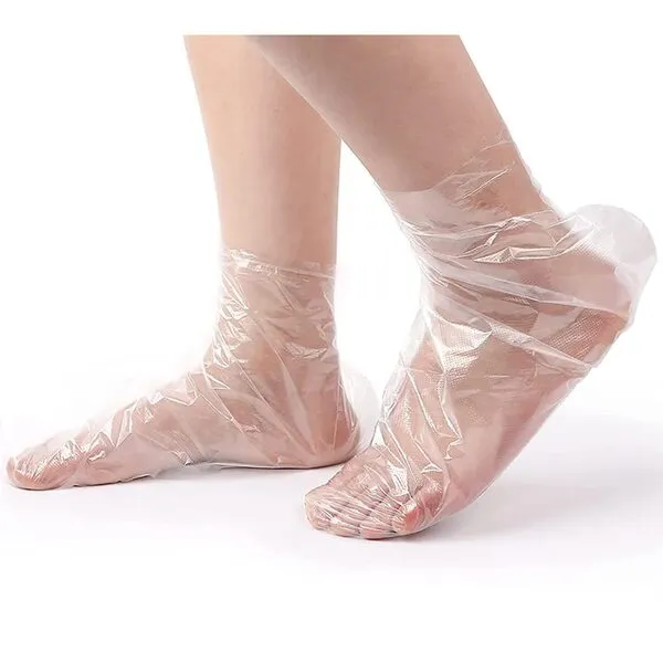 New Road Health Supply - Paraffin Wax Bath Foot Liners, Foot Bags for Pedicure and Hot Spa Wax Treatments, Plastic Foot Covers for Foot Mask and Moisturizing, 100 Count, 2 Pack