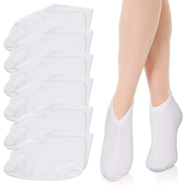 Sibba 6 Pairs Moisturizing Socks Overnight, Cosmetic Moisturizing Socks for Women and Men, Lotion Moisturizing Socks Spa Overnight Absorbing for Dry Cracked Feet