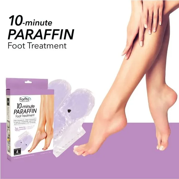 ForPro 10-Minute Paraffin Foot Treatment, Spa and Home Treatment Booties, Relaxing Lavender, One-Pair