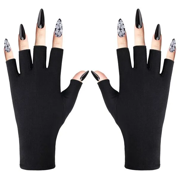 Molain Anti UV Gloves, Gel Manicures Glove, Professional Protection Fingerless Gloves for Manicures