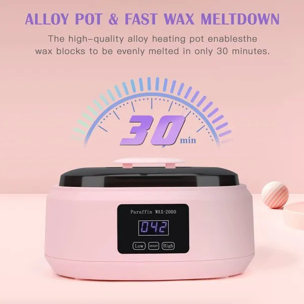 Biutee Paraffin Wax Machine Touchscreen 3500ml Paraffin Wax Warmer with 4 Pack Lavender Wax 30Min Fast Wax Meltdown Temperature Control Paraffin Hot Wax Spa Arthritis Paraffin Bath