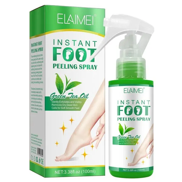 Foot Peel Spray,Foot Exfoliating Spray, Foot Peeling Spray that Remove Dead Skin within Seconds,Hydrating Nourish Peel Off Spray (Green Tea)