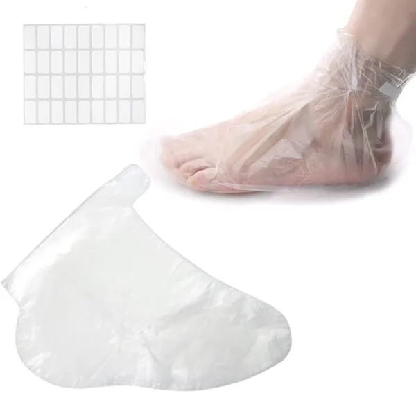 Bunhut 400PCS Paraffin Bath Liners for Foot, Disposable Foot Covers, Paraffin Bath Foot Socks Foot Liners Plastic Socks Booties Pedicure Bags for Thermal Therabath Wax Treatment (400PCS-Foot Cover)