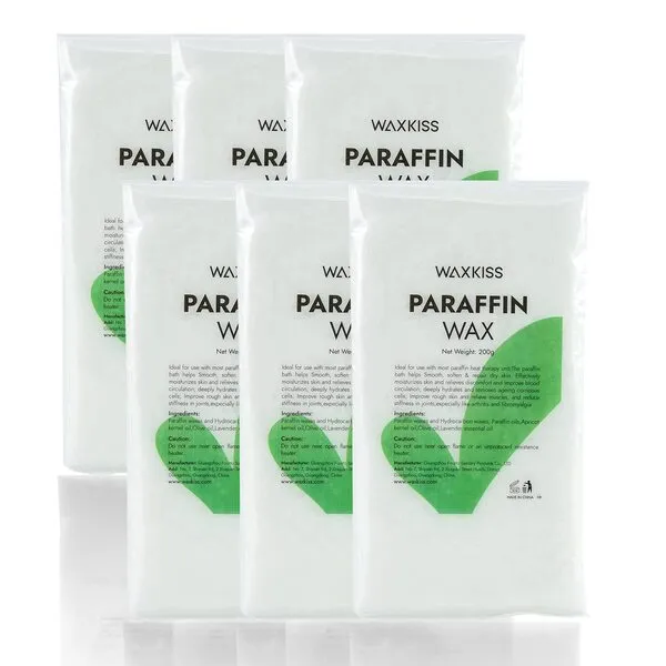 Natural Paraffin Wax Refill for Paraffin Baths, 6 pack Paraffin Blocks of Unscent,Moisturizing for Hand and Feet.Low Melt Paraffin Wax for Relieve Arthitis Pain and Deep Hydration