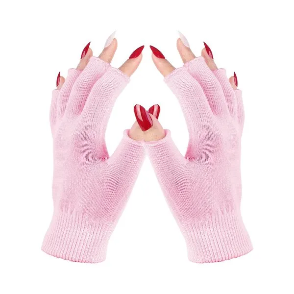 Melodysusie Moisturizing Gloves Fingerless Moisture Gloves Soft Moisturizing Gloves Overnight for Dry Rough and Cracked Hands, Size S (L*W: 6.7in*3.8in)