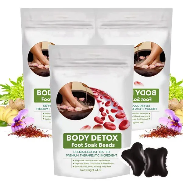 DetoxingHerbs Cleansing Foot Soak Beads, Herbal Detox&Shaping Cleansing Foot Soak Beads, Slimwe Daily Rebody Body Detox Foot Soak (30pcs)